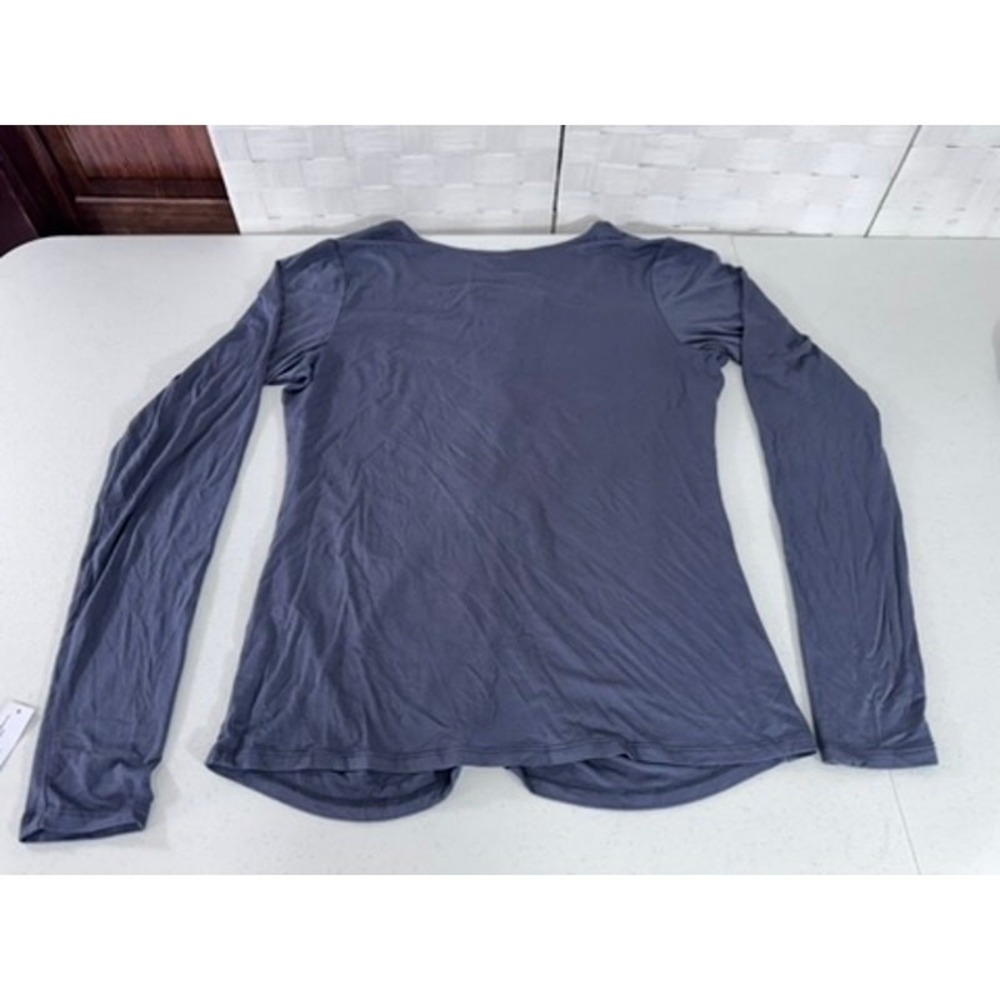 NWT!!"VENUS" Lace Up Sexy Gray Top, Long Sleeve, Rouched, Dark Romance,Size XL - Picture 10 of 11
